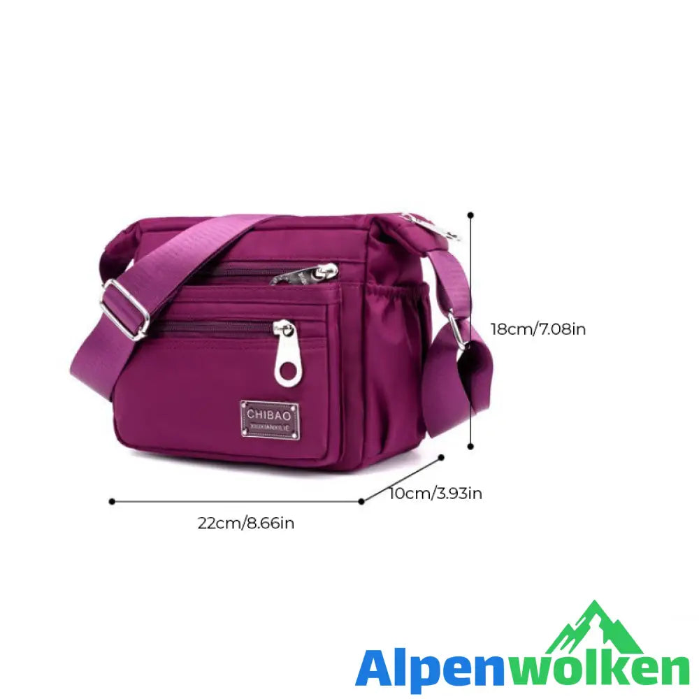 Alpenwolken - Vielseitige Crossbody-Tasche aus Nylongewebe