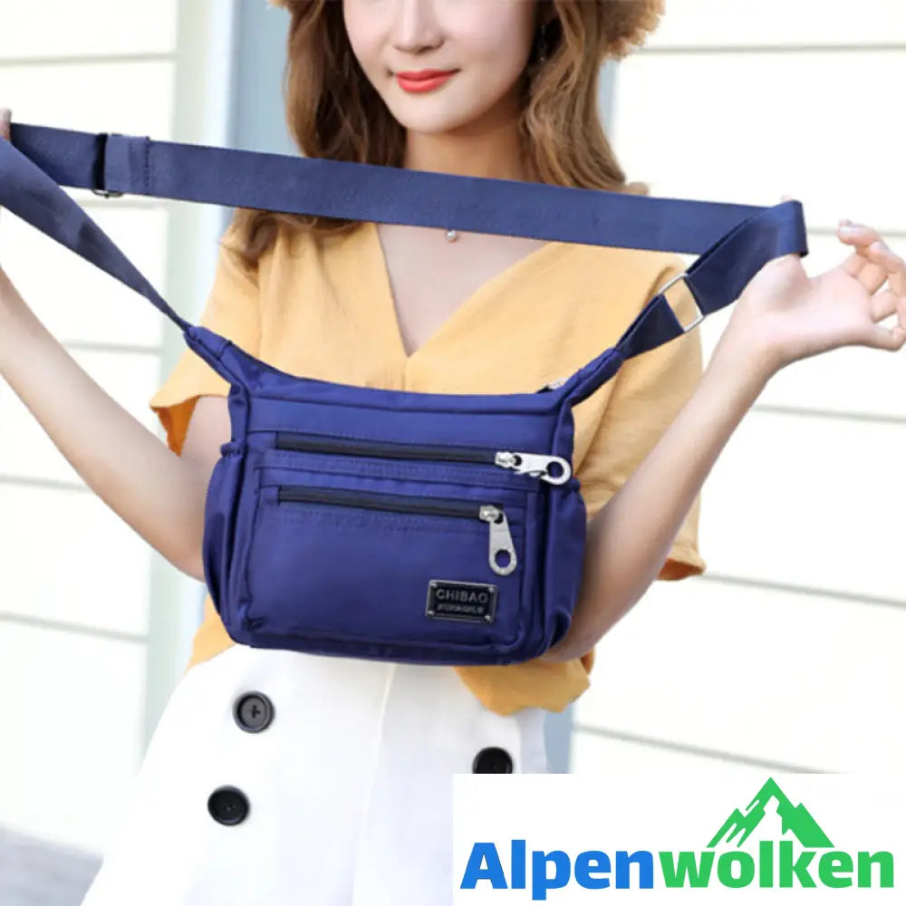 Alpenwolken - Vielseitige Crossbody-Tasche aus Nylongewebe