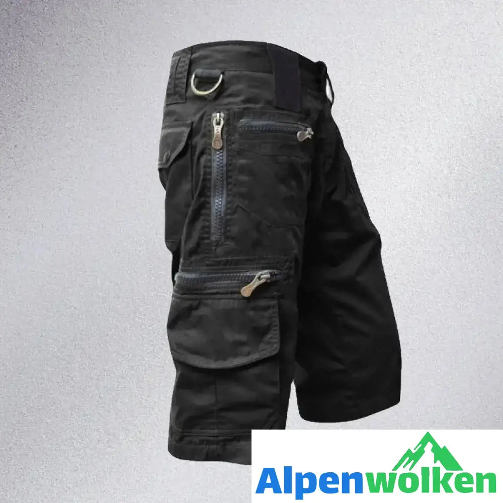 Alpenwolken - Vielseitige Sportshorts für Herren Schwarz