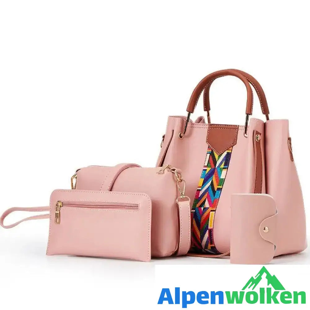 Alpenwolken - Vier Damentasche Pink