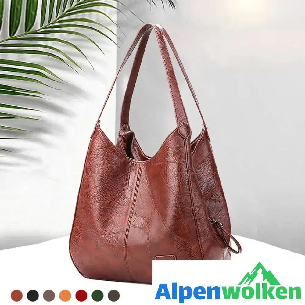 Alpenwolken - Vintage Damenhandtaschen braun