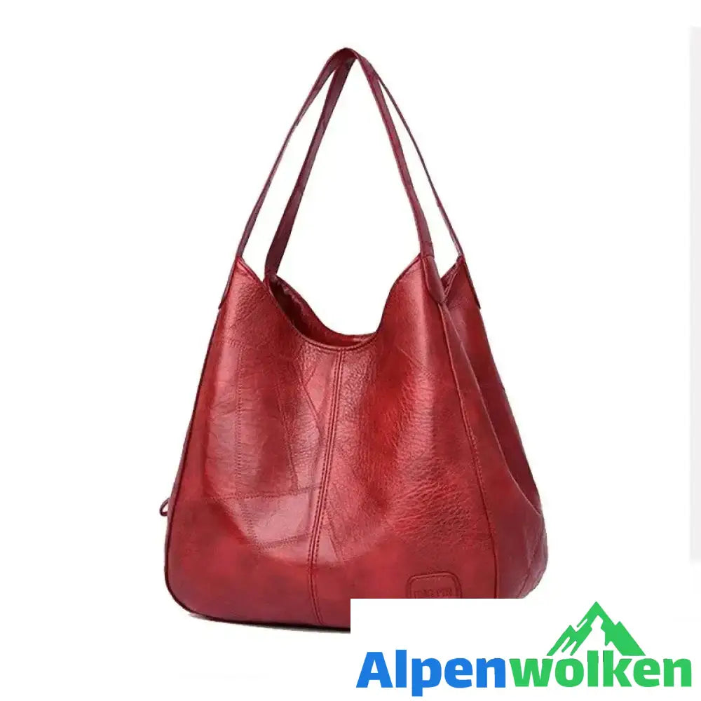 Alpenwolken - Vintage Damenhandtaschen rot