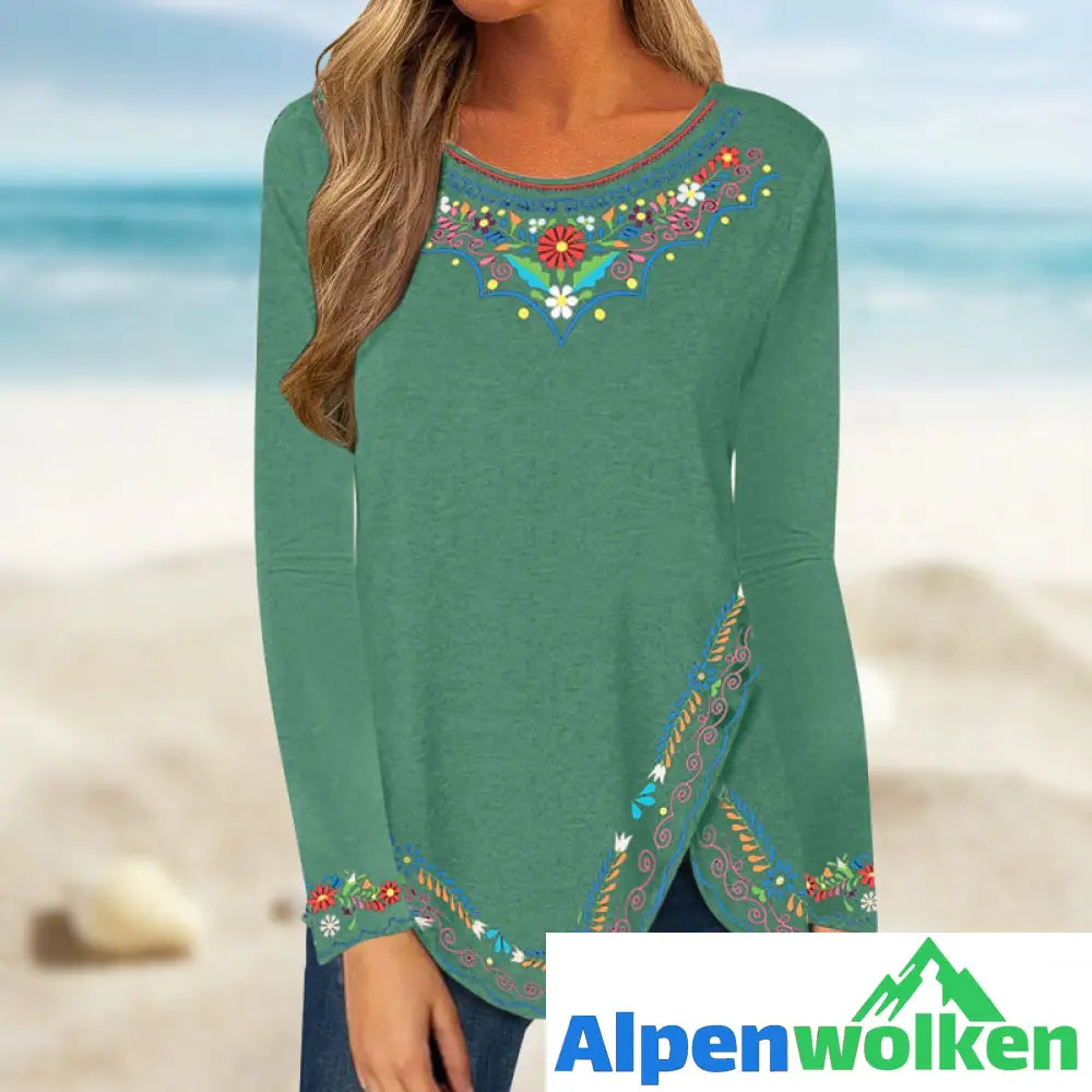 Alpenwolken - Vintage ethnische T-Shirt