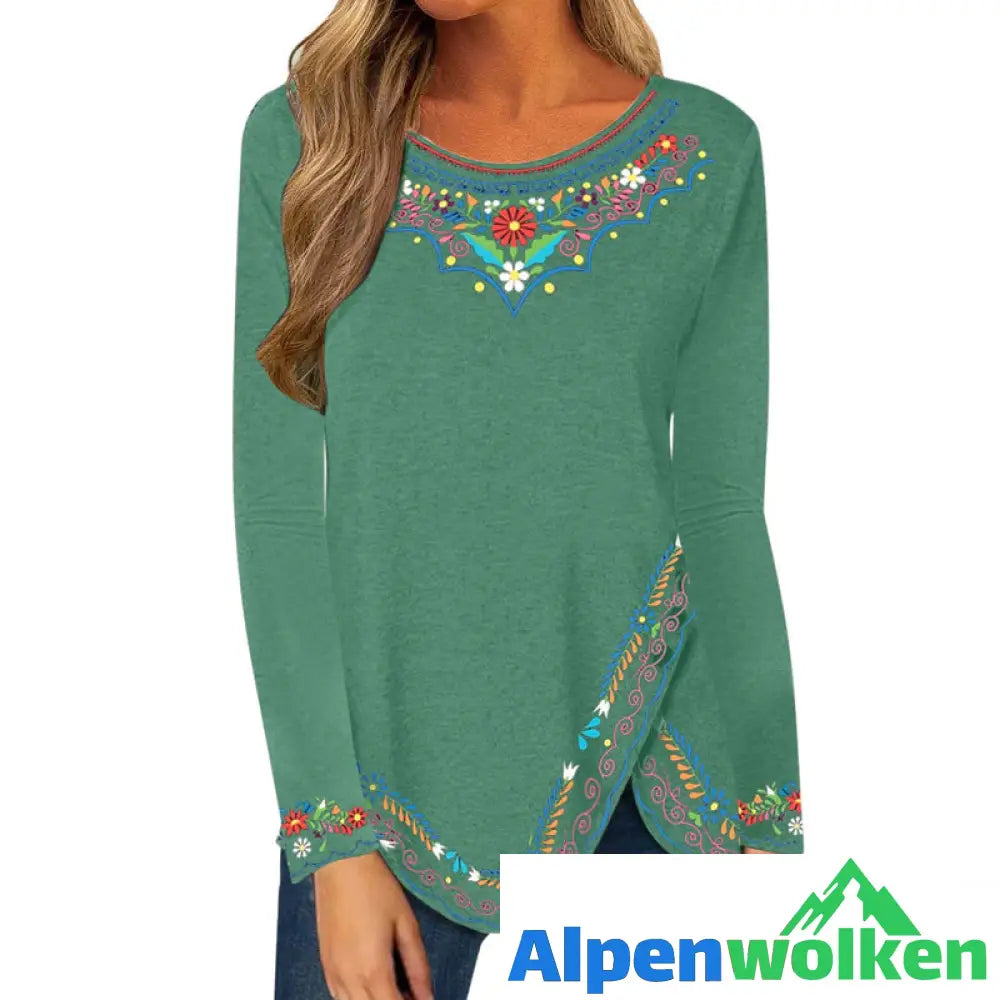 Alpenwolken - Vintage ethnische T-Shirt