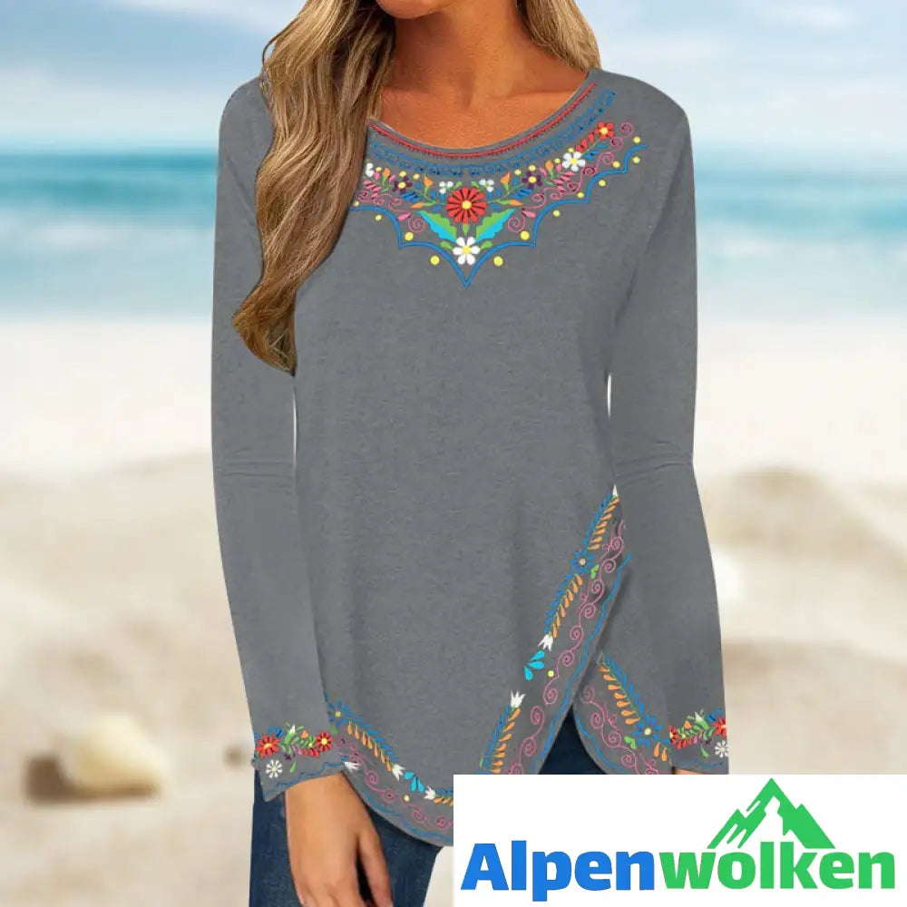 Alpenwolken - Vintage ethnische T-Shirt