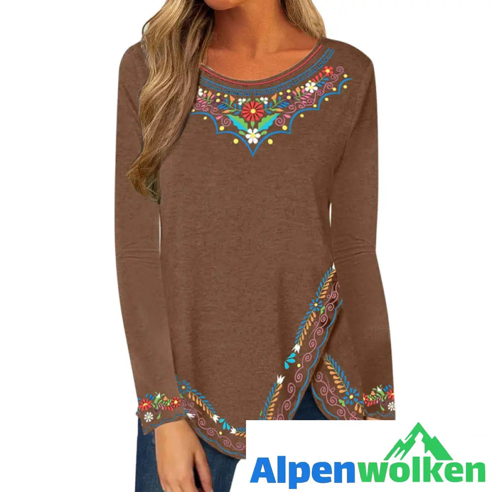 Alpenwolken - Vintage ethnische T-Shirt