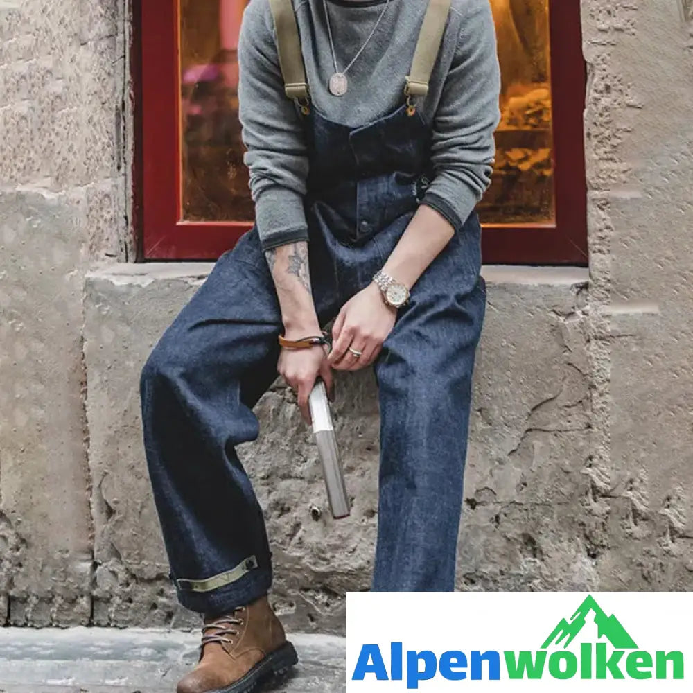 Alpenwolken - Vintage-Marine-Denim-Overall