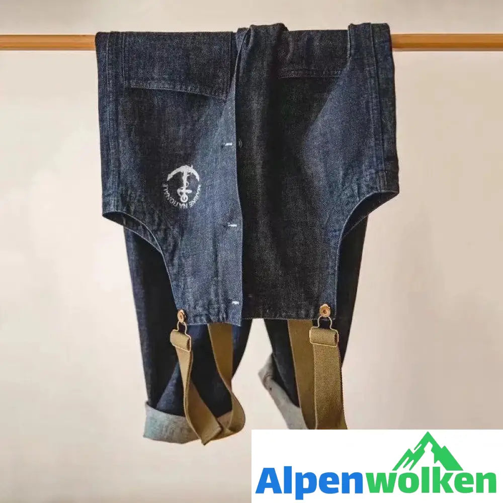 Alpenwolken - Vintage-Marine-Denim-Overall