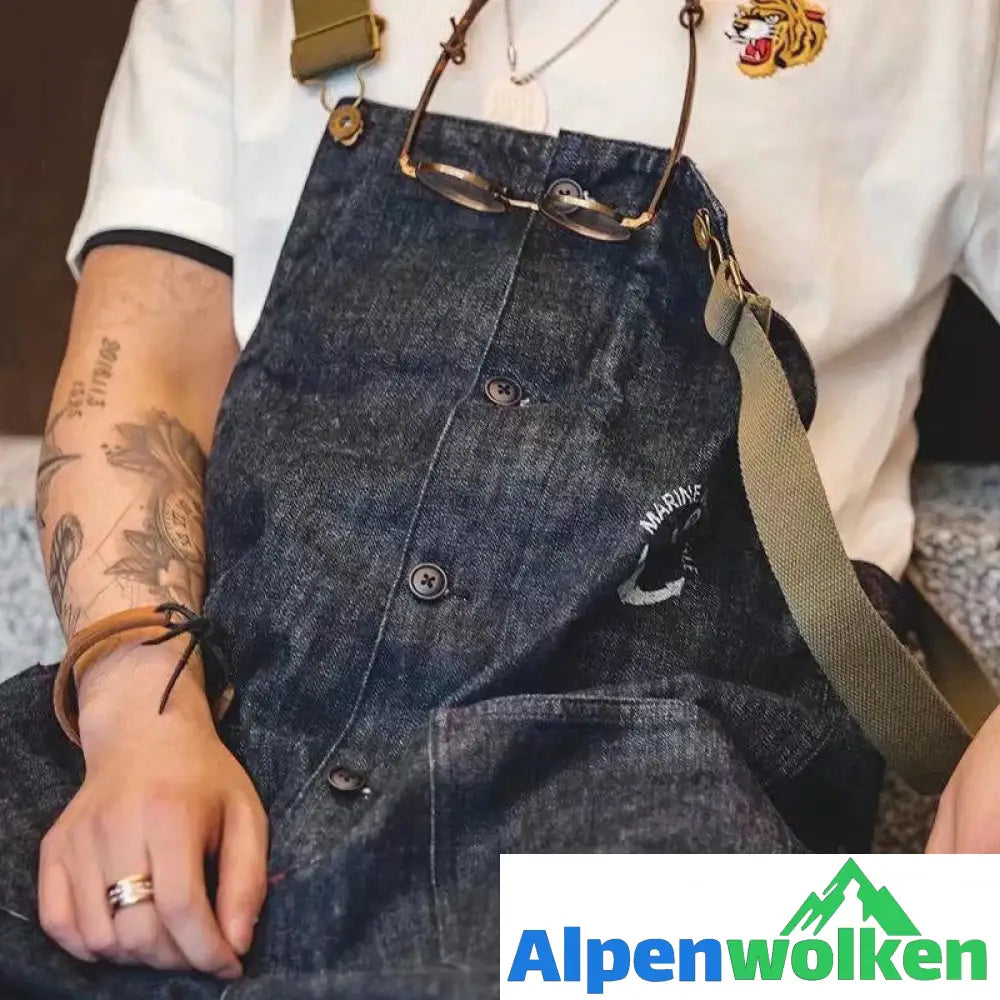 Alpenwolken - Vintage-Marine-Denim-Overall