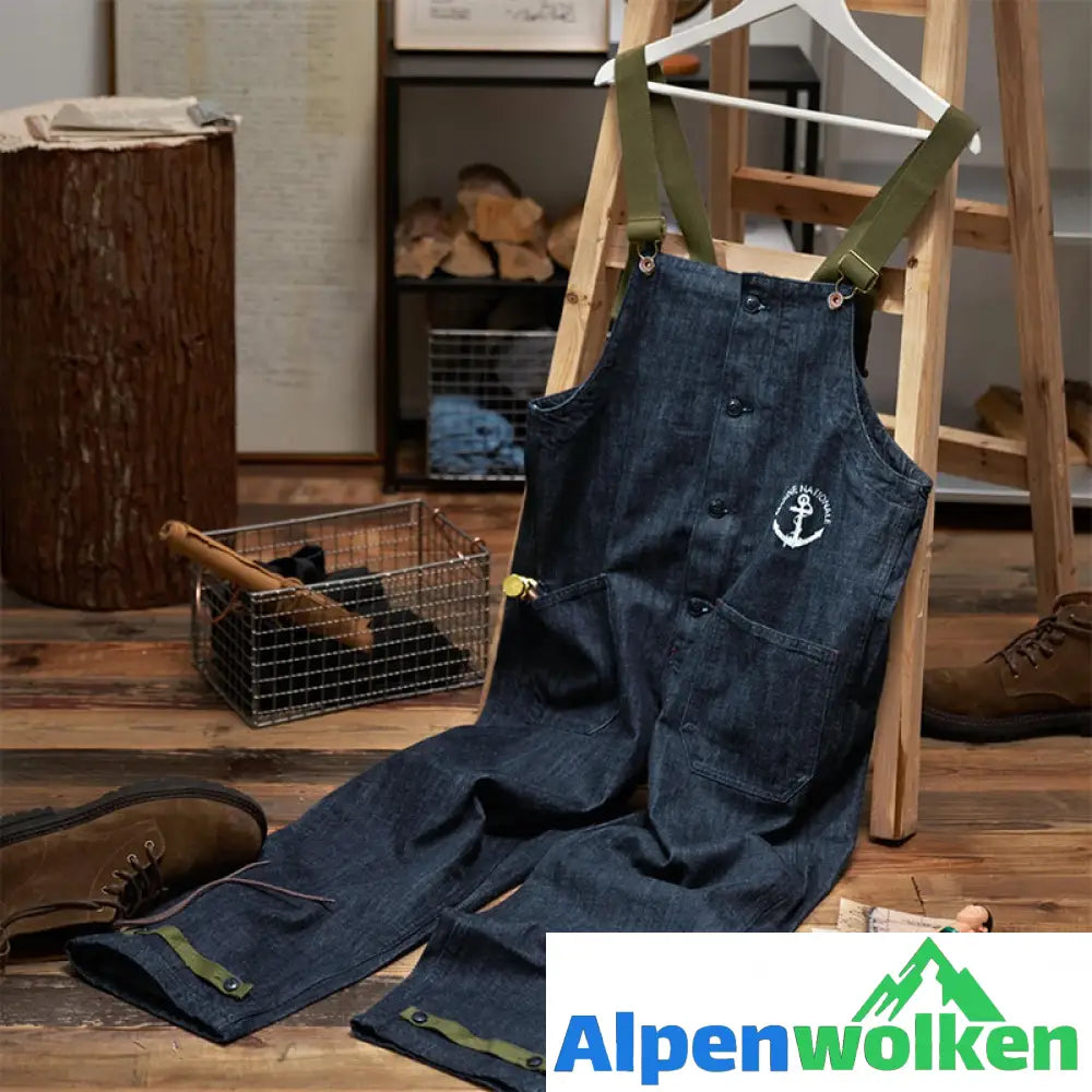 Alpenwolken - Vintage-Marine-Denim-Overall