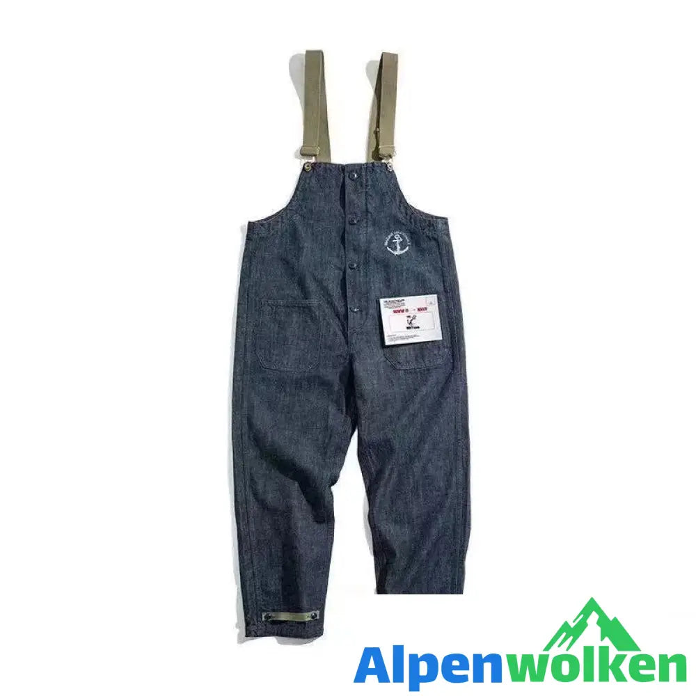 Alpenwolken - Vintage-Marine-Denim-Overall