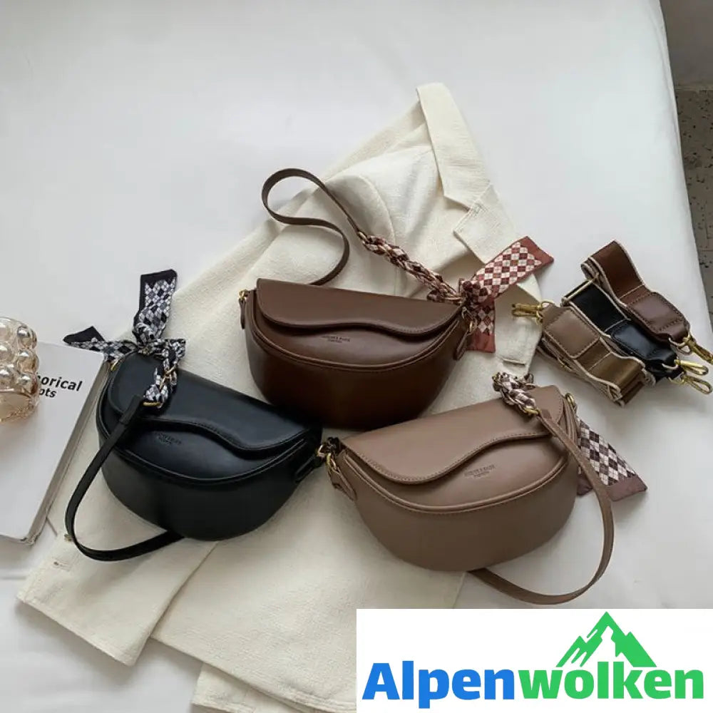 Alpenwolken - Vintage Satteltasche