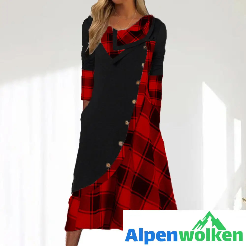 Alpenwolken - Vintage Unregelmäßiges Kleid