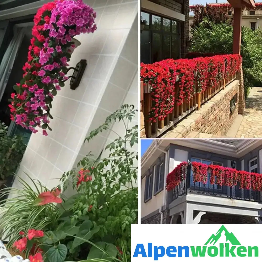 Alpenwolken - Violetter Blumenampel der Simulation