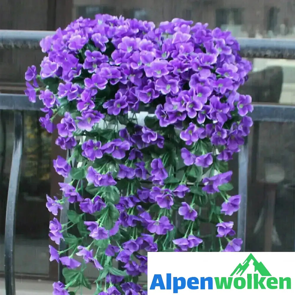 Alpenwolken - Violetter Blumenampel der Simulation