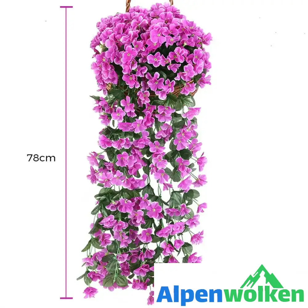 Alpenwolken - Violetter Blumenampel der Simulation