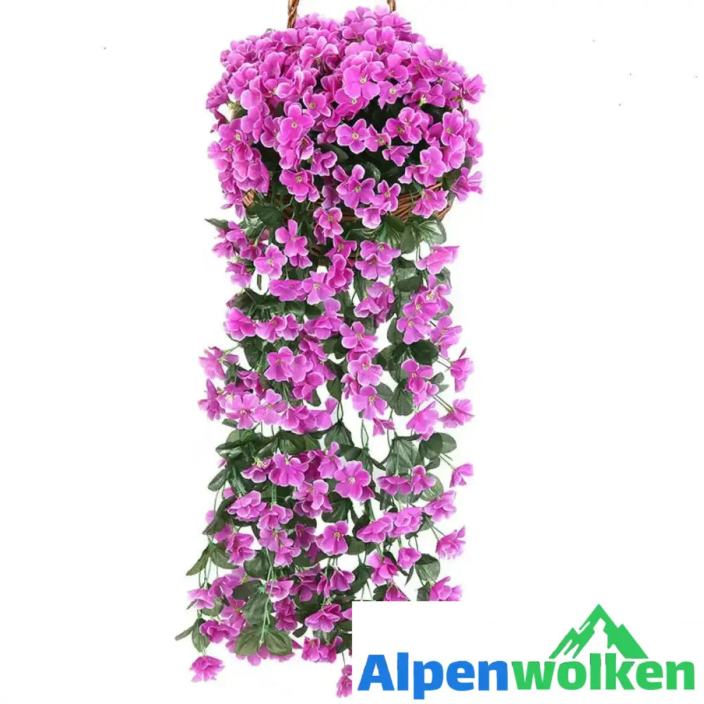 Alpenwolken - Violetter Blumenampel der Simulation