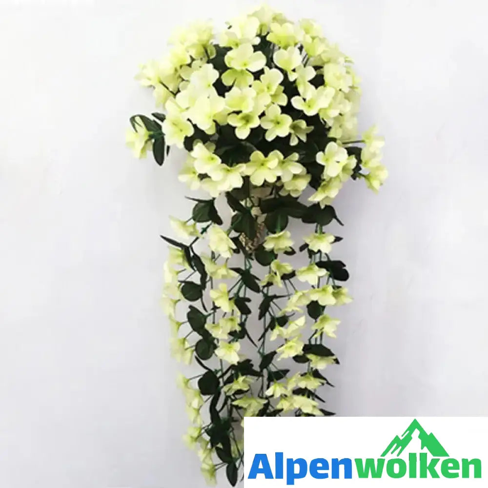 Alpenwolken - Violetter Blumenampel der Simulation grün