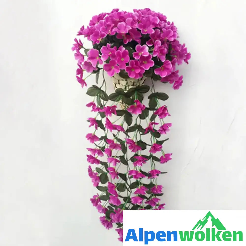 Alpenwolken - Violetter Blumenampel der Simulation lila