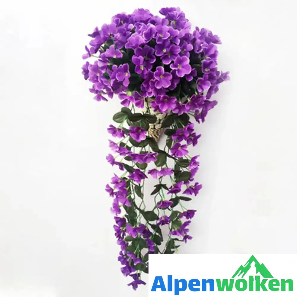 Alpenwolken - Violetter Blumenampel der Simulation lila blau