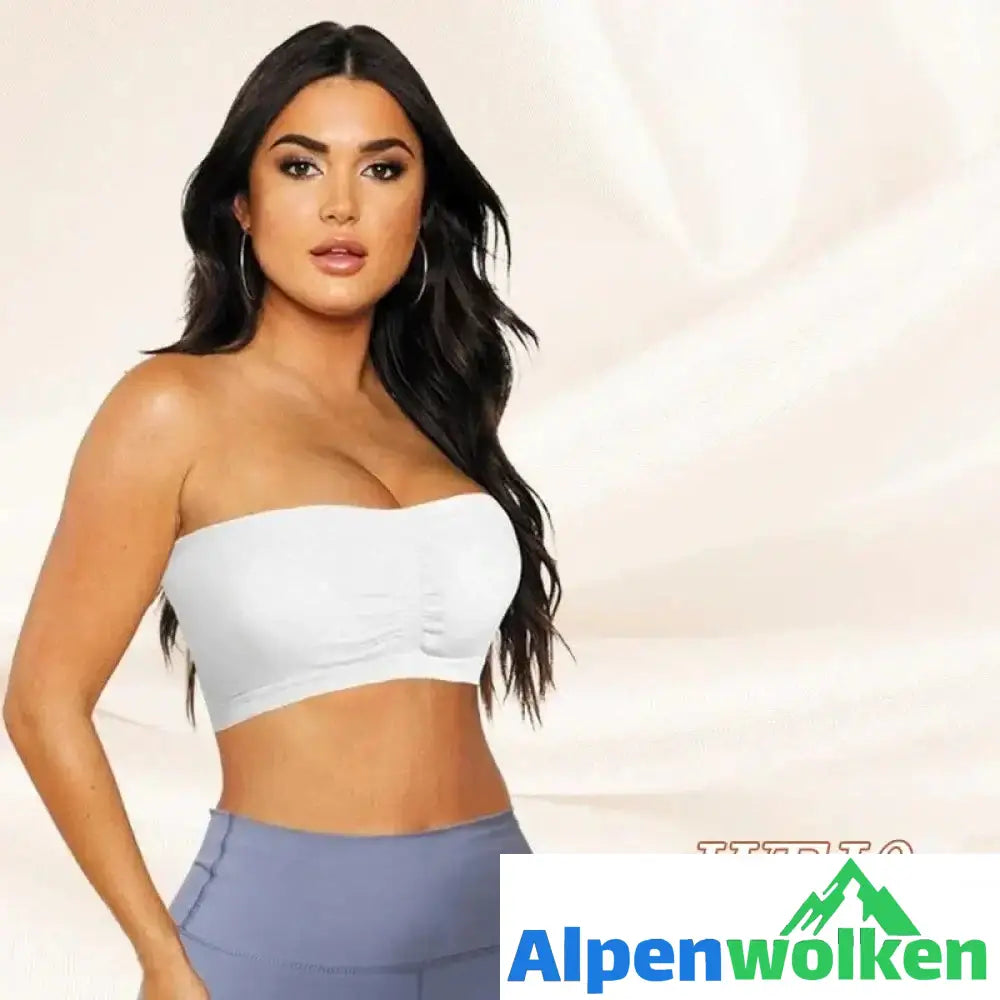 Alpenwolken - Volle Unterstützung Nahtloses Bandeau Weiß