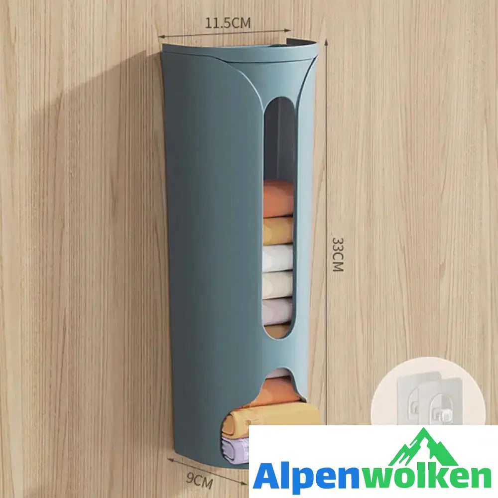 Alpenwolken - Wandmontierte Aufbewahrungsbox für Socken und Höschen Blau