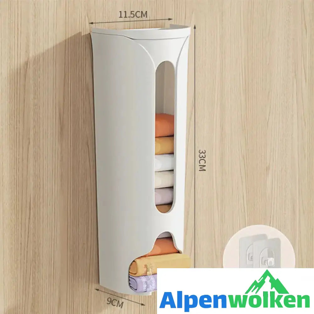 Alpenwolken - Wandmontierte Aufbewahrungsbox für Socken und Höschen Weiß