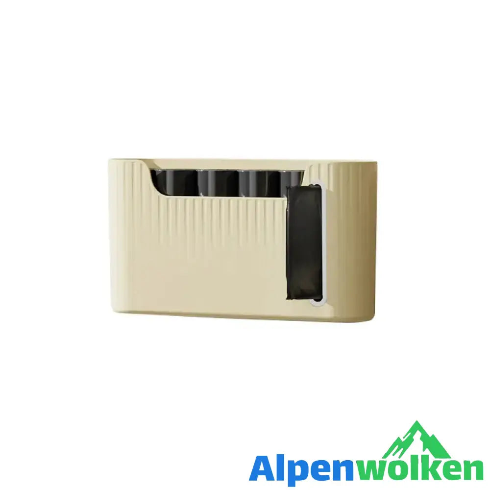 Alpenwolken - Wandmontierter Abfallsack-Organisator beige