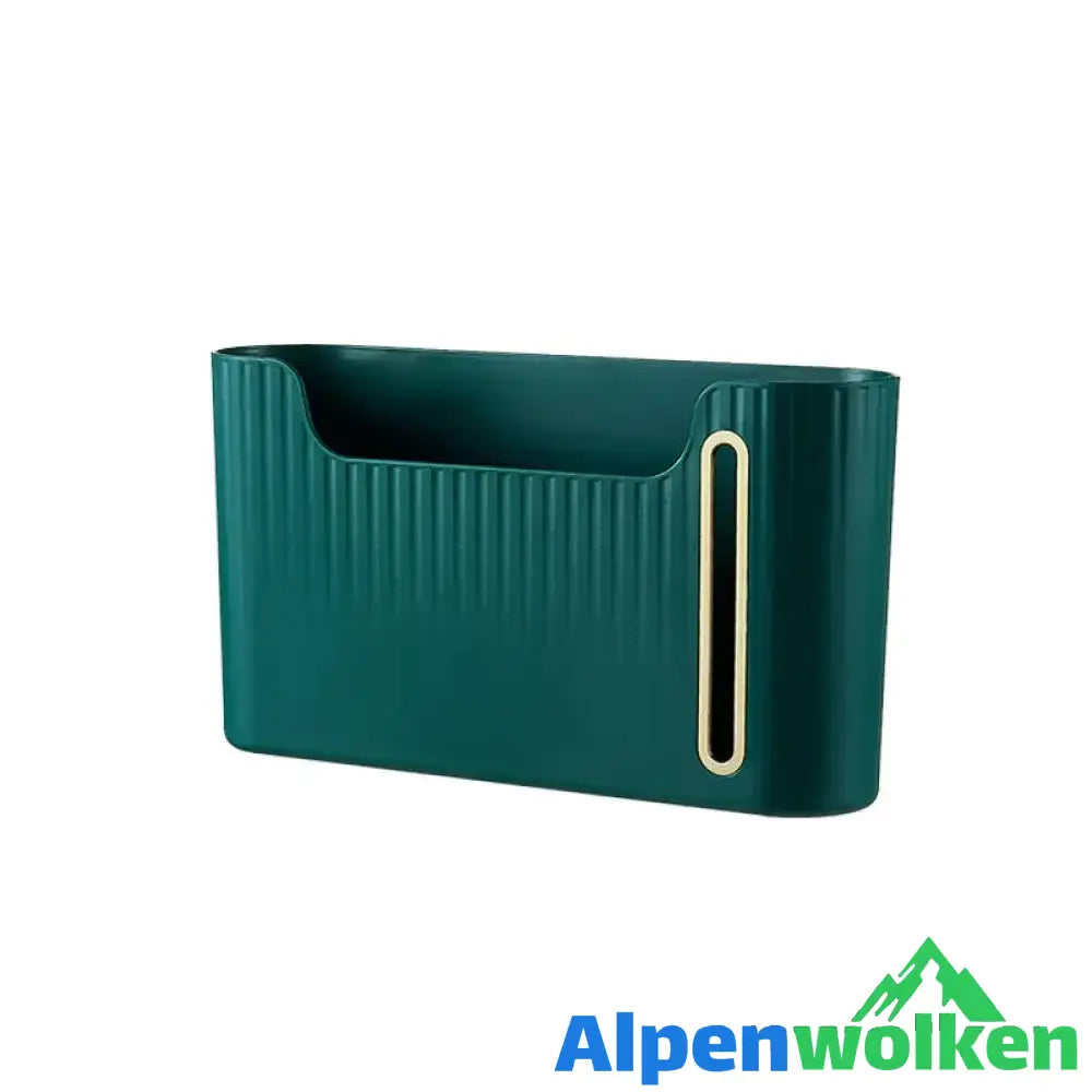 Alpenwolken - Wandmontierter Abfallsack-Organisator dunkelgrün