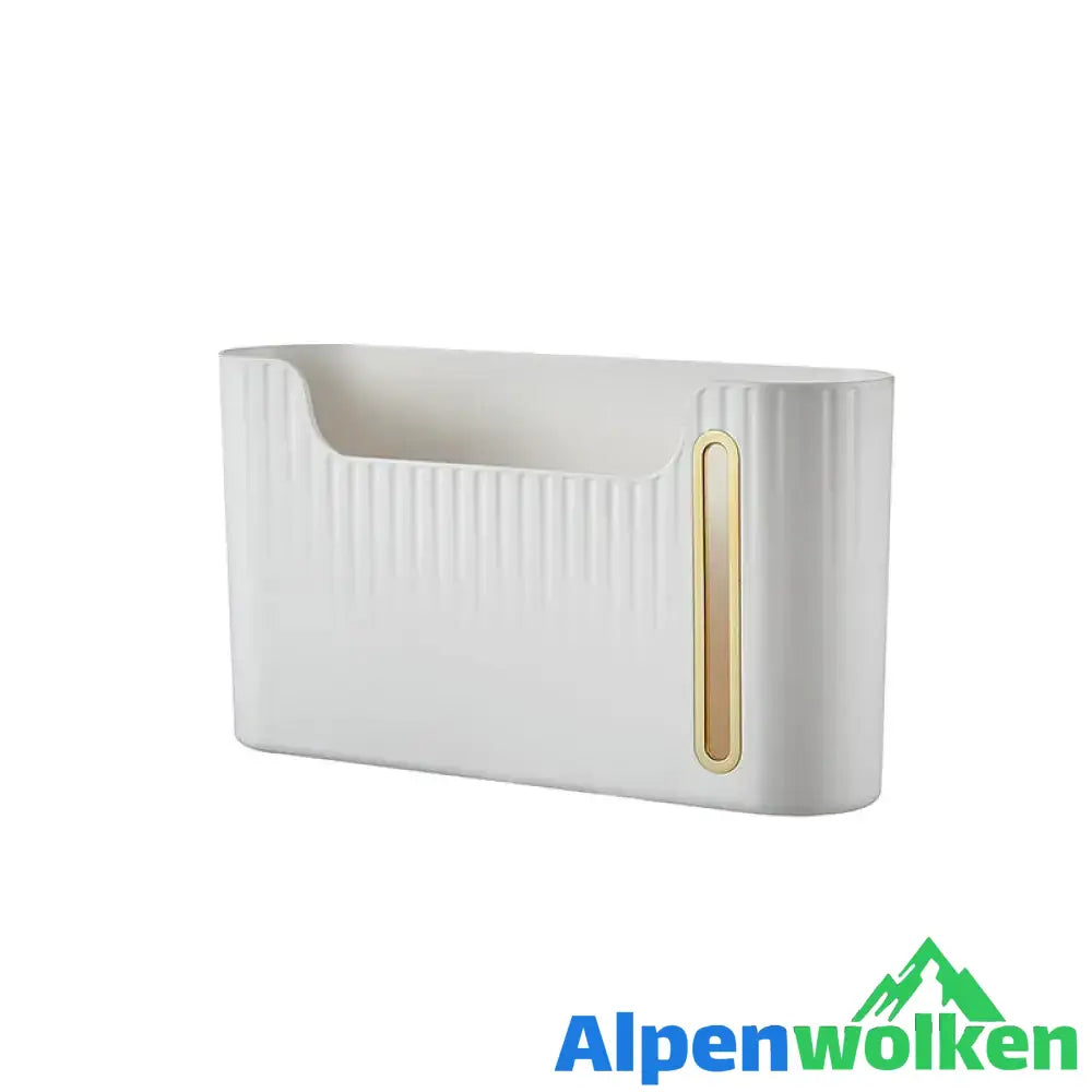 Alpenwolken - Wandmontierter Abfallsack-Organisator weiß