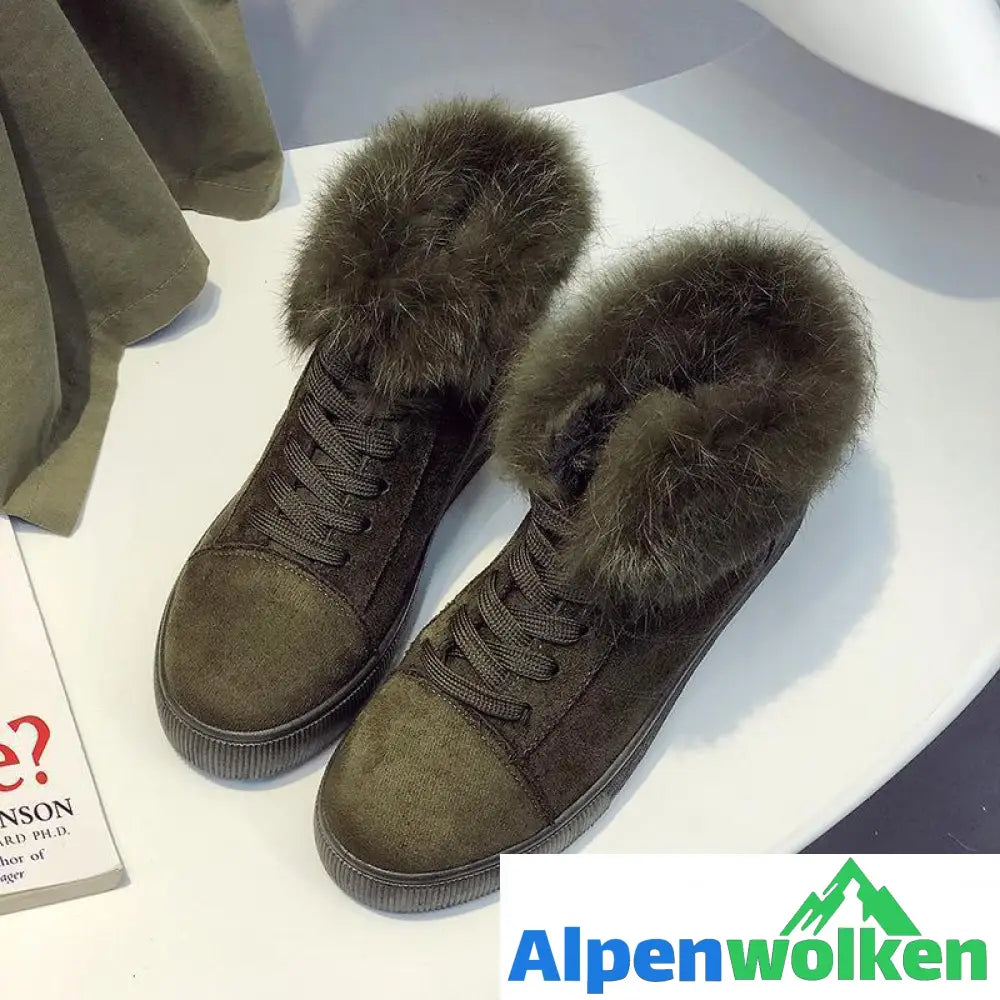 Alpenwolken - Warme Flache Schnürstiefel