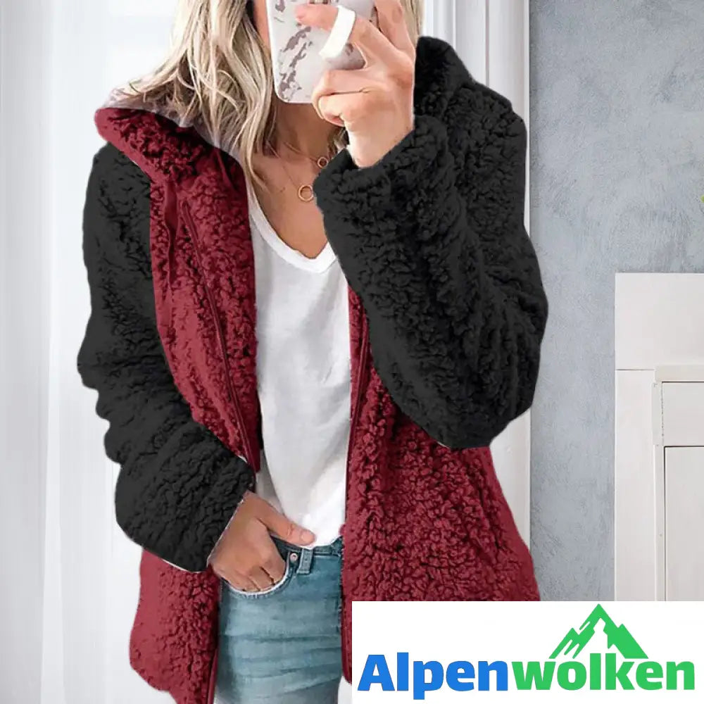 Alpenwolken - Warme Herbst-Winter-Kapuzenjacke