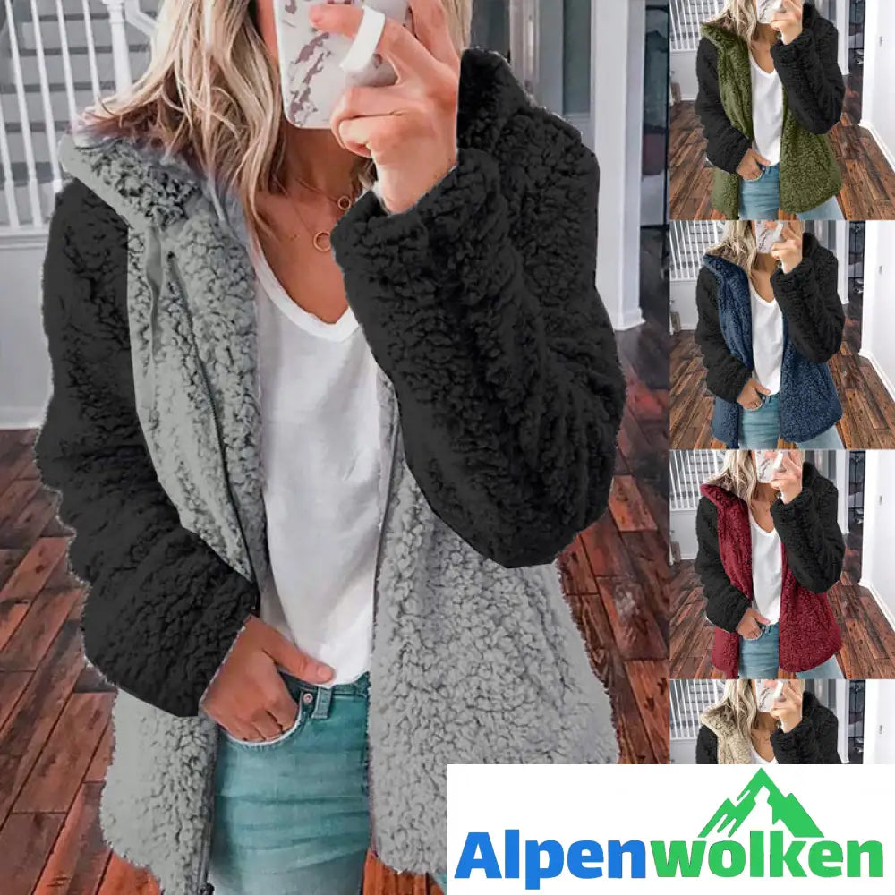 Alpenwolken - Warme Herbst-Winter-Kapuzenjacke