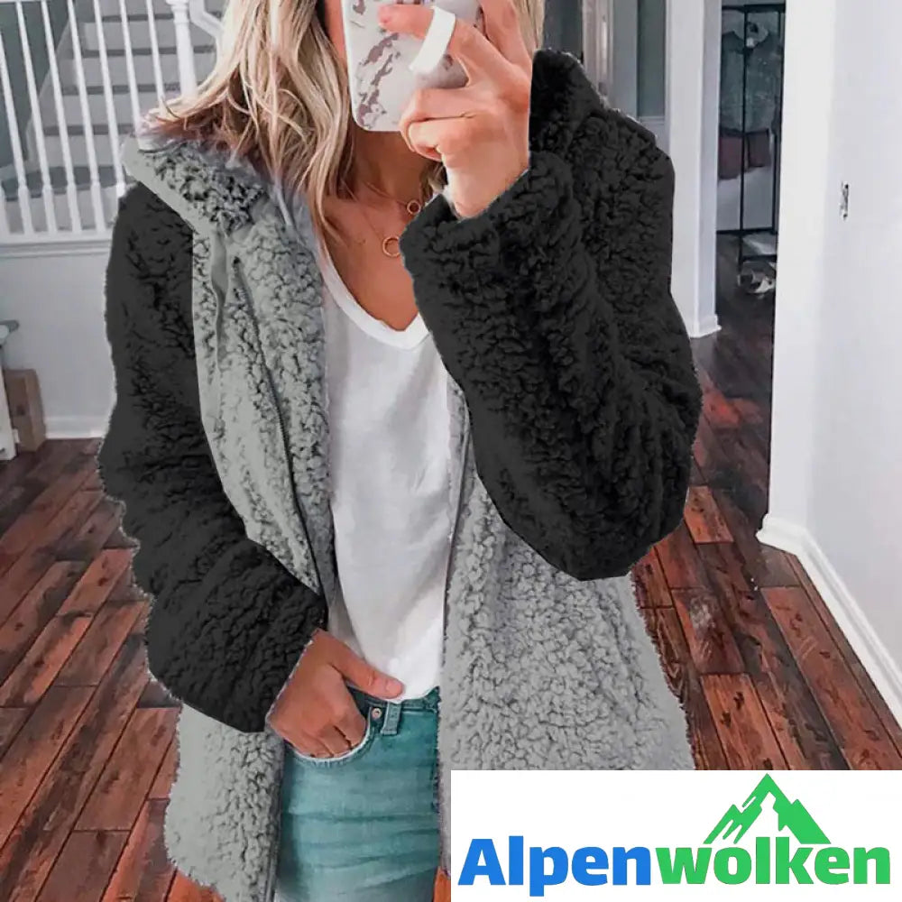 Alpenwolken - Warme Herbst-Winter-Kapuzenjacke