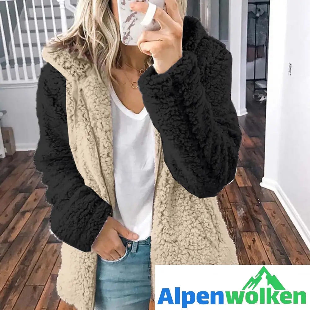 Alpenwolken - Warme Herbst-Winter-Kapuzenjacke