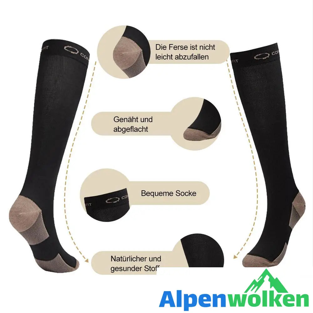 Alpenwolken - Warme lange Energiesocken