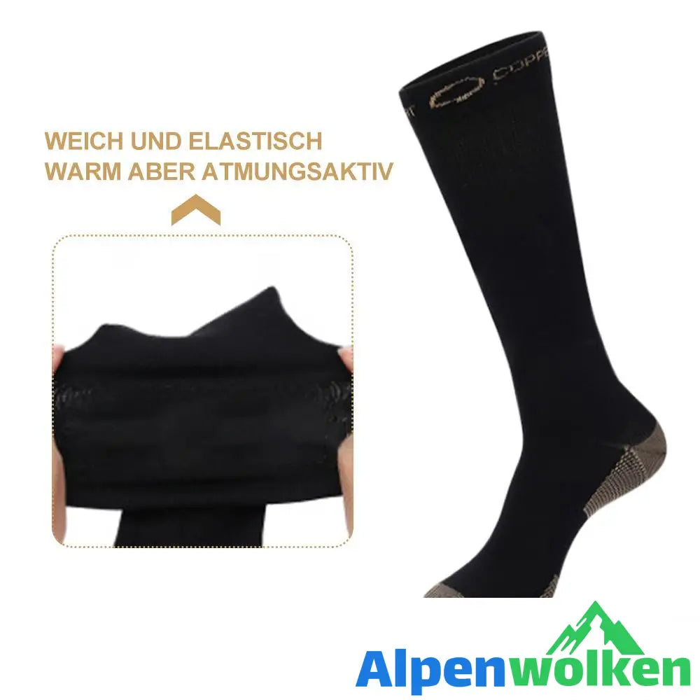 Alpenwolken - Warme lange Energiesocken