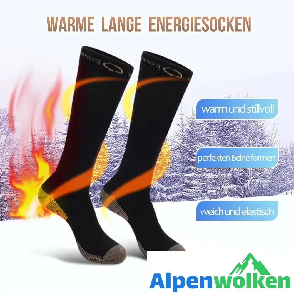 Alpenwolken - Warme lange Energiesocken