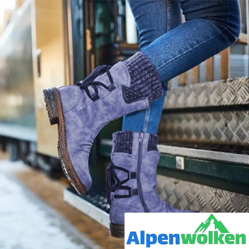 Alpenwolken - Warme Schnürstiefel