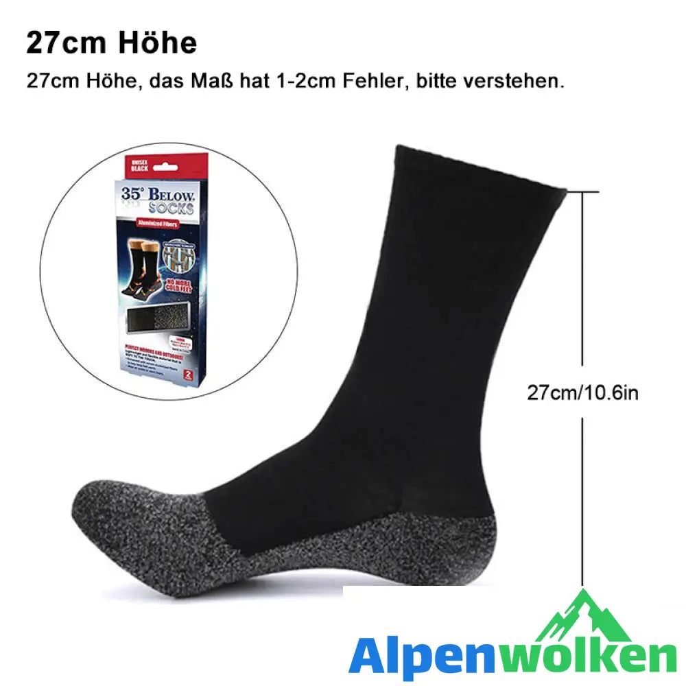 Alpenwolken - Warme Socken 35 Grad konstante Temperatur Socken