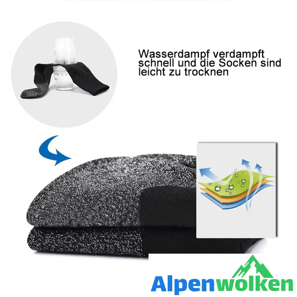 Alpenwolken - Warme Socken 35 Grad konstante Temperatur Socken