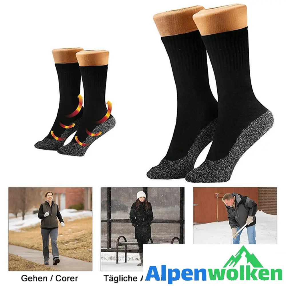 Alpenwolken - Warme Socken 35 Grad konstante Temperatur Socken