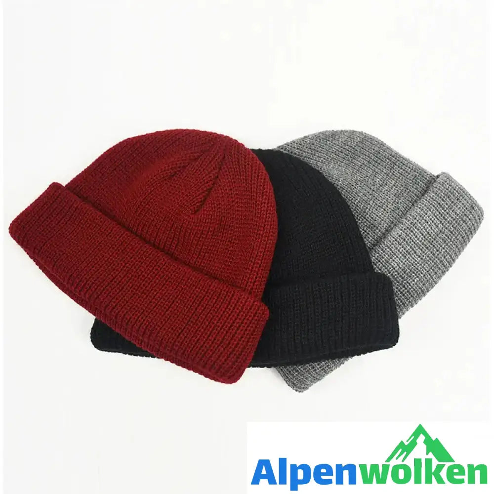 Alpenwolken - Warme Strickmütze aus Wolle