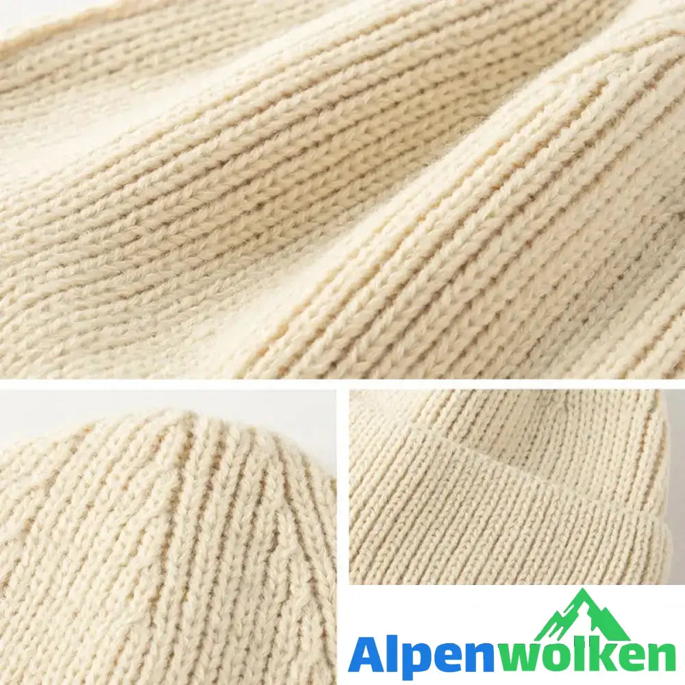 Alpenwolken - Warme Strickmütze aus Wolle