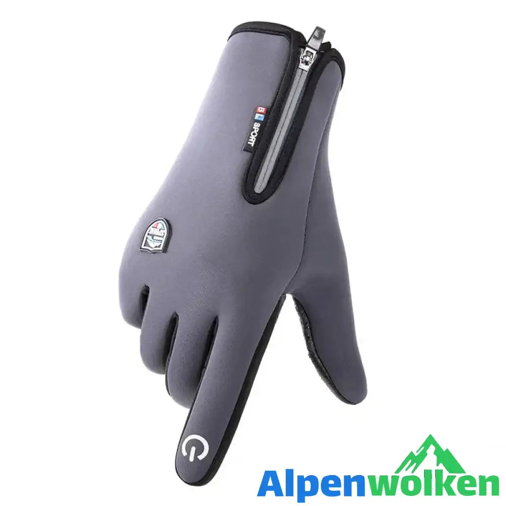 Alpenwolken - Warme Touchscreen-Handschuhe Grau