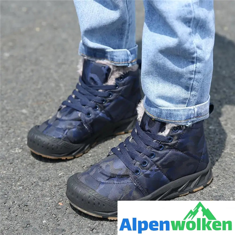 Alpenwolken - Warme Unisex Kinder Schneestiefel mit Plüsch