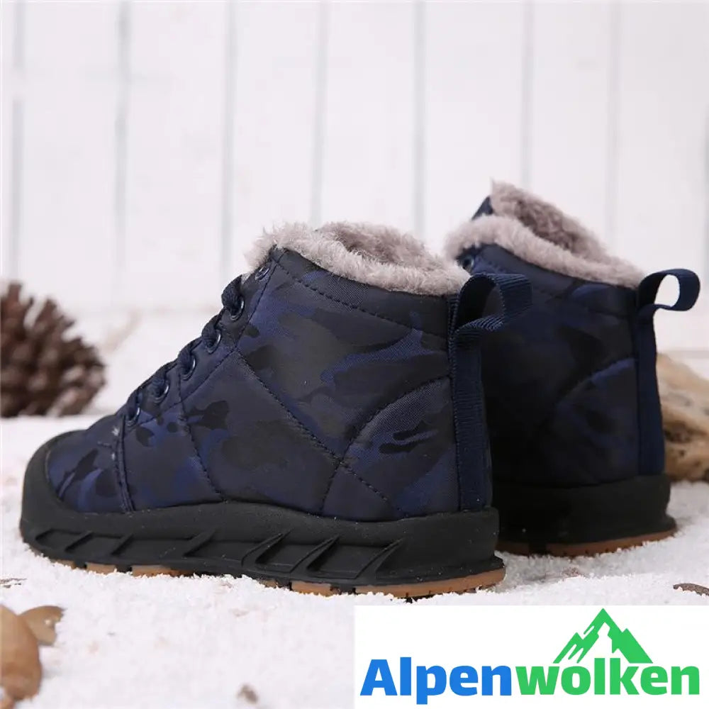 Alpenwolken - Warme Unisex Kinder Schneestiefel mit Plüsch