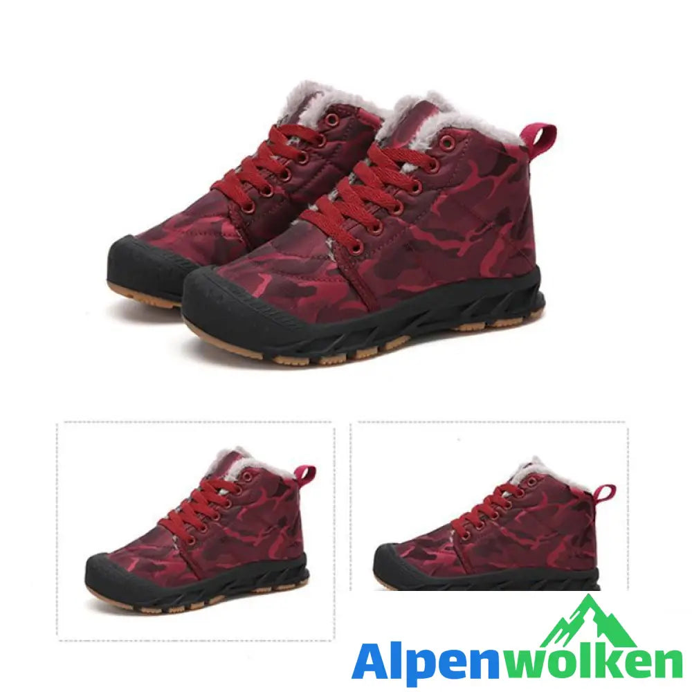 Alpenwolken - Warme Unisex Kinder Schneestiefel mit Plüsch