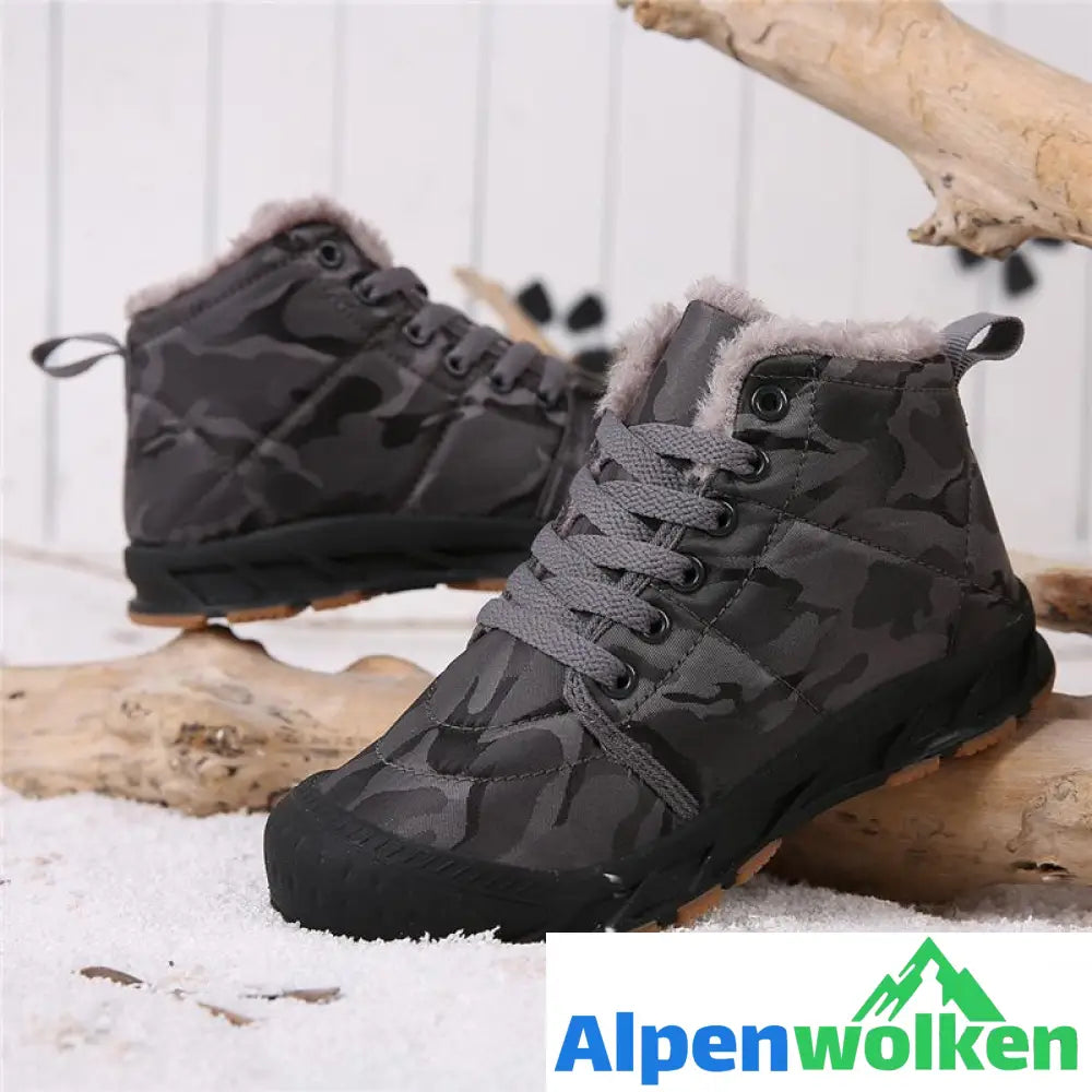 Alpenwolken - Warme Unisex Kinder Schneestiefel mit Plüsch