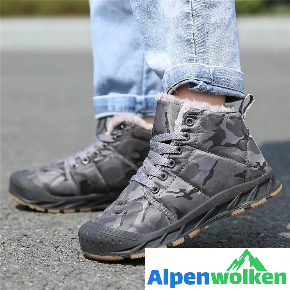 Alpenwolken - Warme Unisex Kinder Schneestiefel mit Plüsch